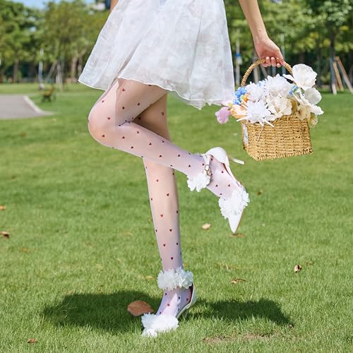 Image of Sahabowi Women Tights, Sheer High Waist Pantyhose, Vintage Control Top Stockings, Siwa9