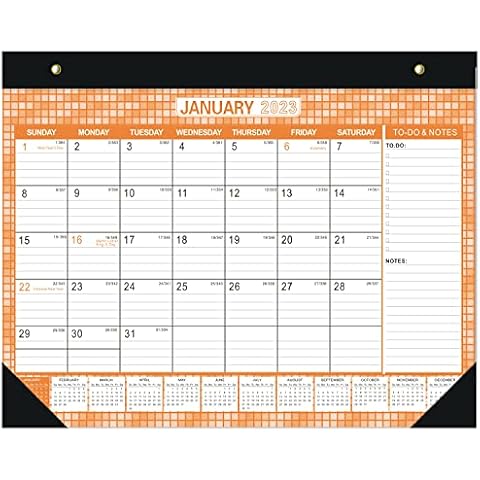 Rinrda Large Desk Calendar 2023-2024 - Cool Disco Gradient Square 22" x 17" Calendar, 18 Months Large Desk Calendar From Jan 2023-Jun 2024, Best Desk/Wall Calendar for Home School and Office Cover