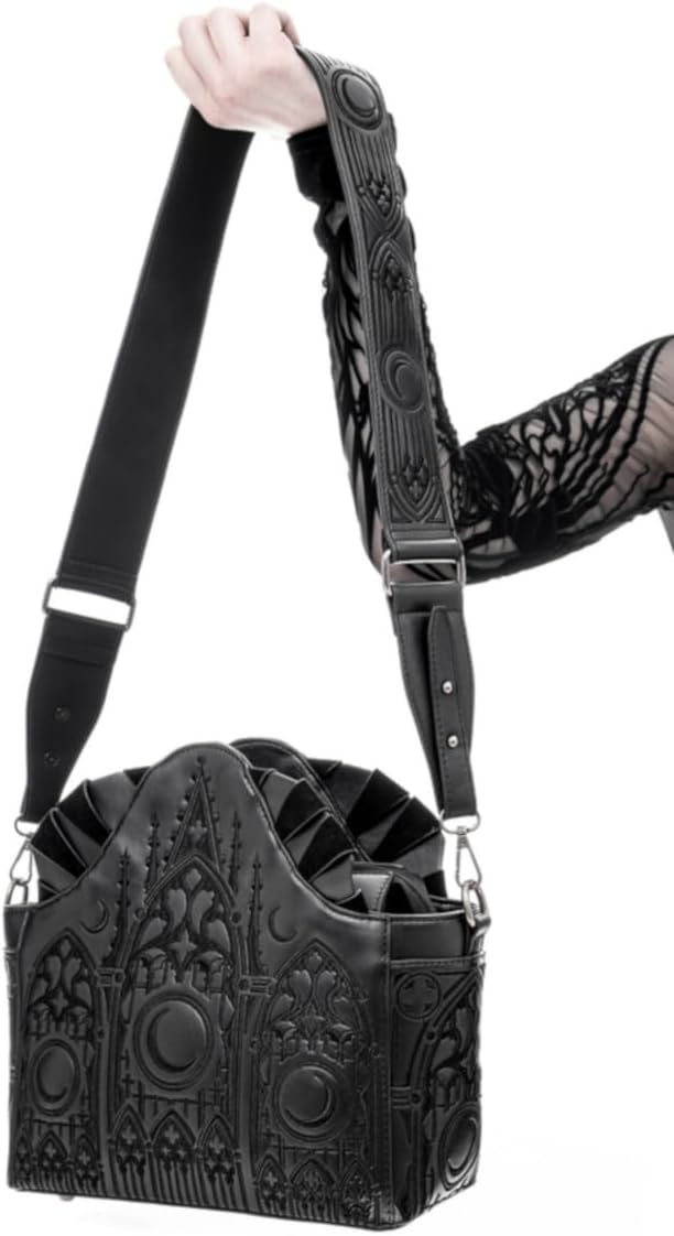 Restyle Dark Altar Shoulder Bag, Black