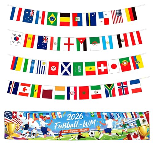 Baner dla fanów Niemiec 50 x 300 cm i zestaw proporczyków, czarno-czerwono-złoty, dekoracja na Mistrzostwa Świata 2026, stadion i publiczny widok, dekoracja na imprezę