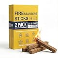 Avger Natural Fire Starter for Grills: Quick Start Fire Starters Sticks for Campfires Outdoor Firepit Indoor Fireplaces BBQ & Wood Stove - Odorless Charcoal Firestarter Blocks 30 Count