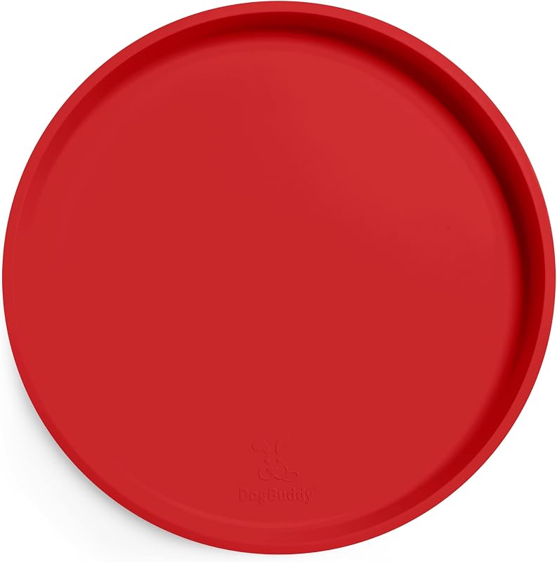 Tapete de Alimentação para Cães em Silicone Impermeável com Bordas Antiderrapantes DogBuddy XS Vermelho