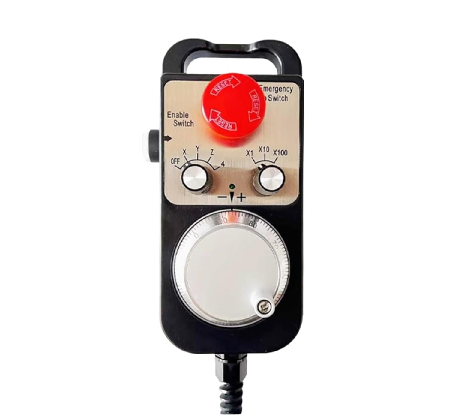 CNC Pulse Generator 2, 4, 6 8 Axis MPG Pendant Handwheel & Emergency Stop, Manual Pulse Generator, Voltage 24V,(2 axis)