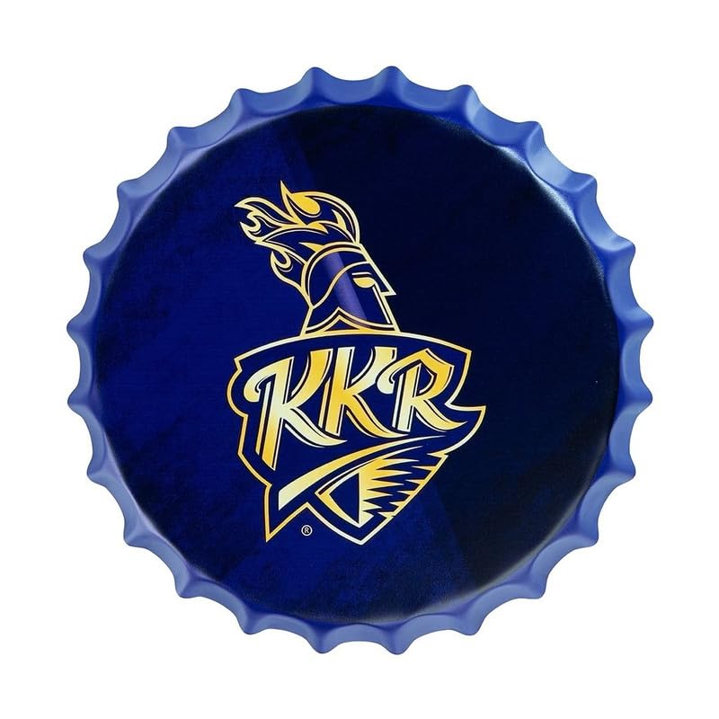 Image of EAZYWAGON Decorative Metal Bottle Caps Wall Sign Plates - 14X14 Inches - K KR | Metal Wall Hanging Bottle Cap for Home, Farmhouse, Bar & Cafe Decoration | Vintage & Retro Look Plaques