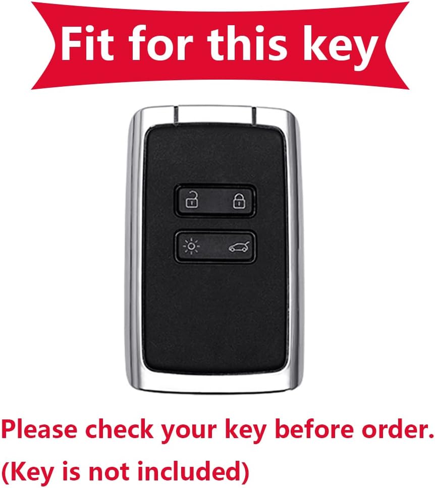 KUNIO Key Cover Fits Renault Captur 2 Aluminium Alloy Leather