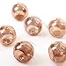 Koyal Wholesale Glass Hanging Tea Light Holder, 6-Pack Terrarium Container (3-Inch, Antique Rose Gold)