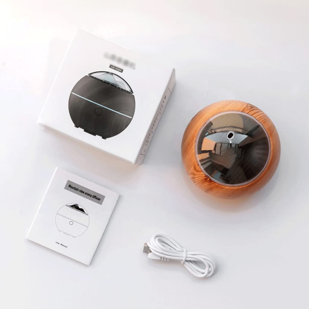 Habiba Luftbefeuchter Mini-Diffusor für ätherische Öle，100 ml Ultraschall-Raumduft-Aromatherapie-Diffusor，Kühlnebel-Luftbefeuchter mit 7 Farb-LED-Leuchten Still