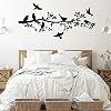 Youyole 5 Pcs Metal Wall Art Birds on The Branch Metal Wall Art Decor Hanging Leaves with Birds Ornament Silhouette for Indoor Outdoor Home Office Balcony Garden Decor