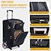 ROPLUS Laduga Softside Expandable Luggage with Large Steel Wheels Checked-Luggage Suicase (Black, 25-Inch)