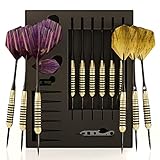 CC-Exquisite Premium Steel Tip Darts Set - Professional Darts, Brass Barrels, Metal Tip Darts, Extra