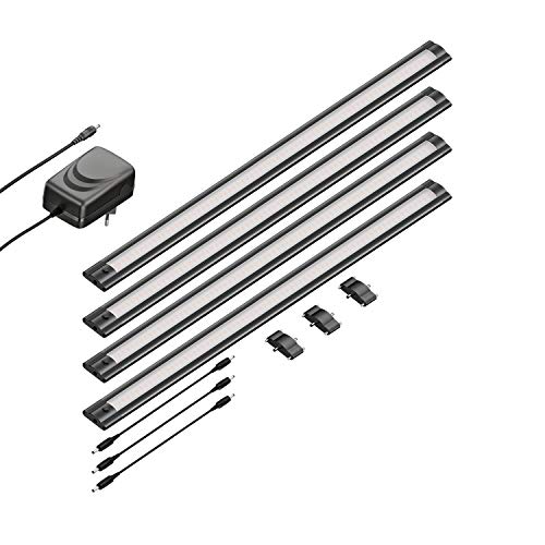 ledscom.de LED Unterbau-Leuchte SIRIS schwarz matt, flach, je 50cm, je 531lm, warm-weiß, 4er Set ledscom.de LED Unterbau-Leuchte SIRIS schwarz matt, flach, je 50cm, je 531lm, warm-weiß, 4er Set