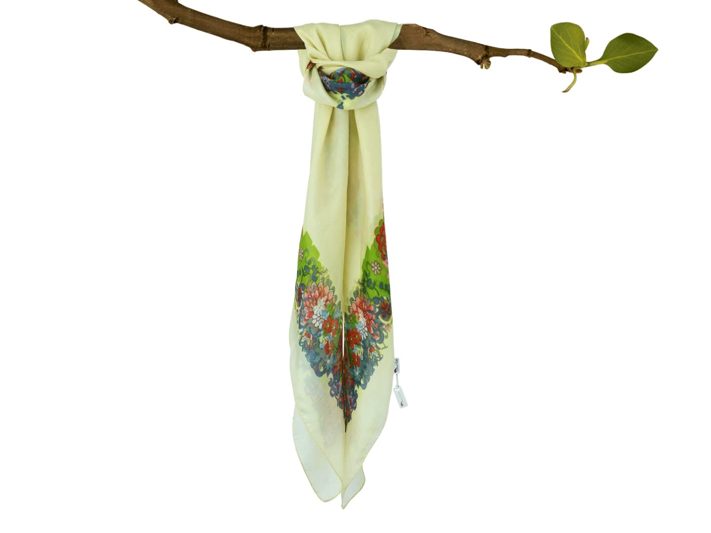 cashmere craft 100% Silk Beige Printed scarf CCSILK559-picture-56