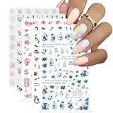 💅[Kit parfait de stickers pour les ongles] 5 pièces de stickers pour les ongles sont l'accessoire de mode parfait. Beaucoup de modèles différents que vous pouvez utiliser et changer dans votre vie quotidienne. Les stickers pour ongles sont pleins de sexy et d'élégance. Différents motifs charmants vous apporter une humeur différente.