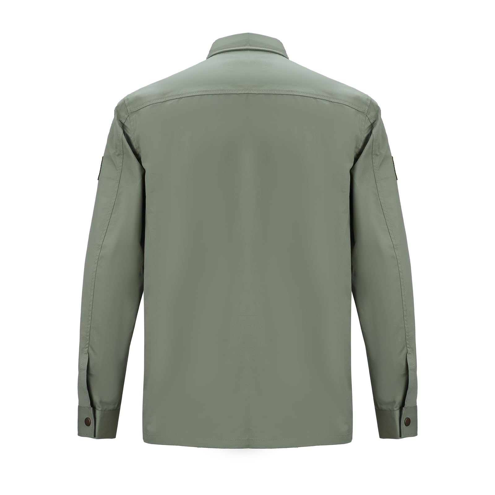 LIKUNGOU Men James Sunderland Green Jacket Multi-Pocket Snap Button Jacket with Embroidered Patches Halloween Cosplay Costume (XL) - Image 2