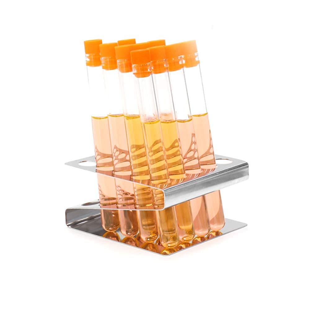 ULAB Stainless Steel Test Tube Racks, Suitable for Tubes of Dia. ≤16mm, Z Shape, 25 Holes, 5×5, Pack of 2, UTR1007