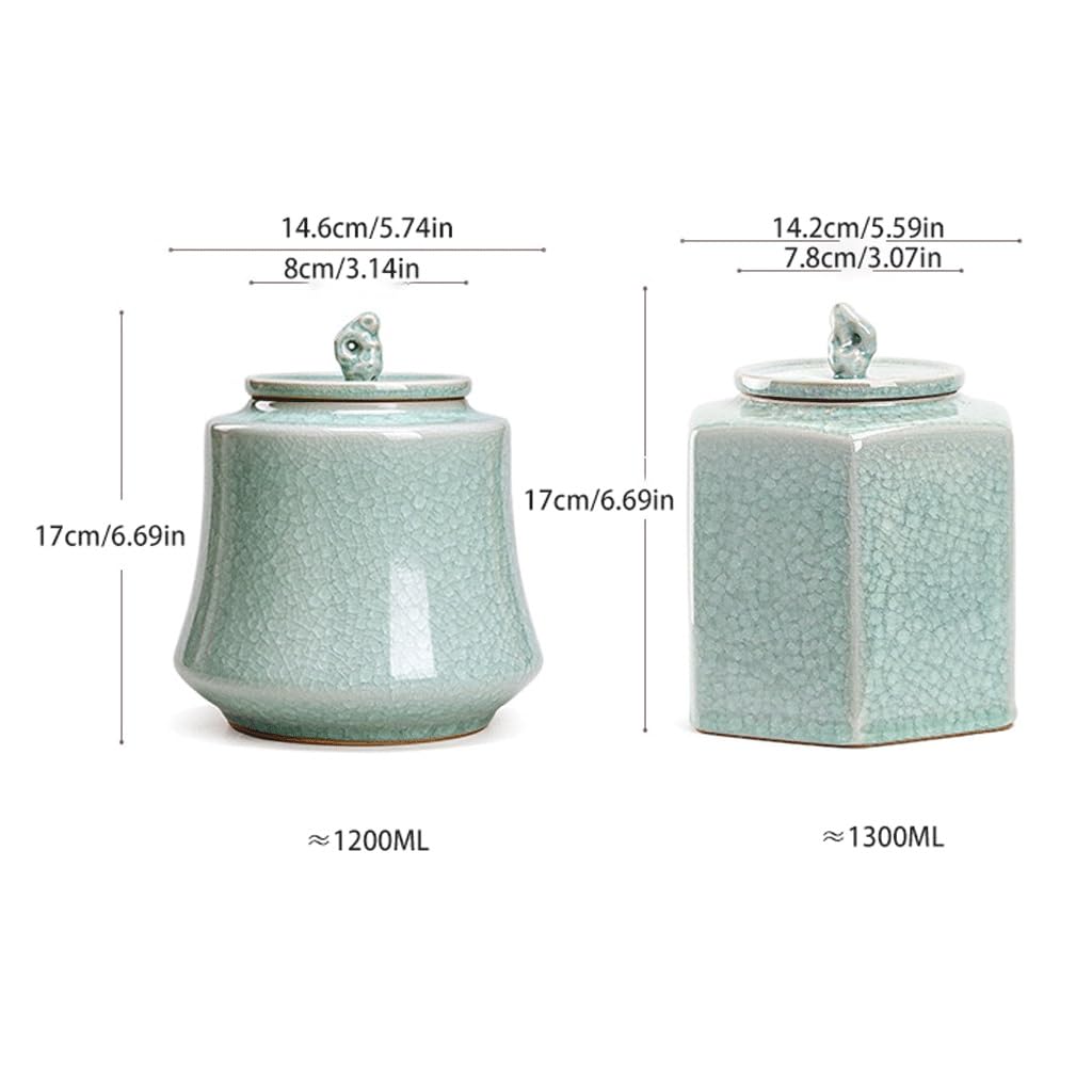 Puszka na herbatę Ceramiczne puszki na herbatę Puszki do przechowywania w gospodte Czarna herbata Zielona herbata Puszki na herbatę Puszki do przechowywania przekąsek Pojemnik na herbatę (A)