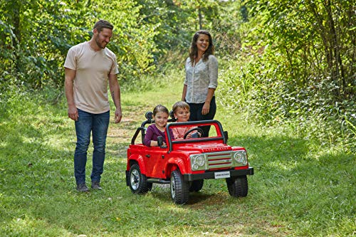 Huffy Kid Electric Ride On 12V Land Rover Suv Red, Two Seater, Hot Red #TOP1
