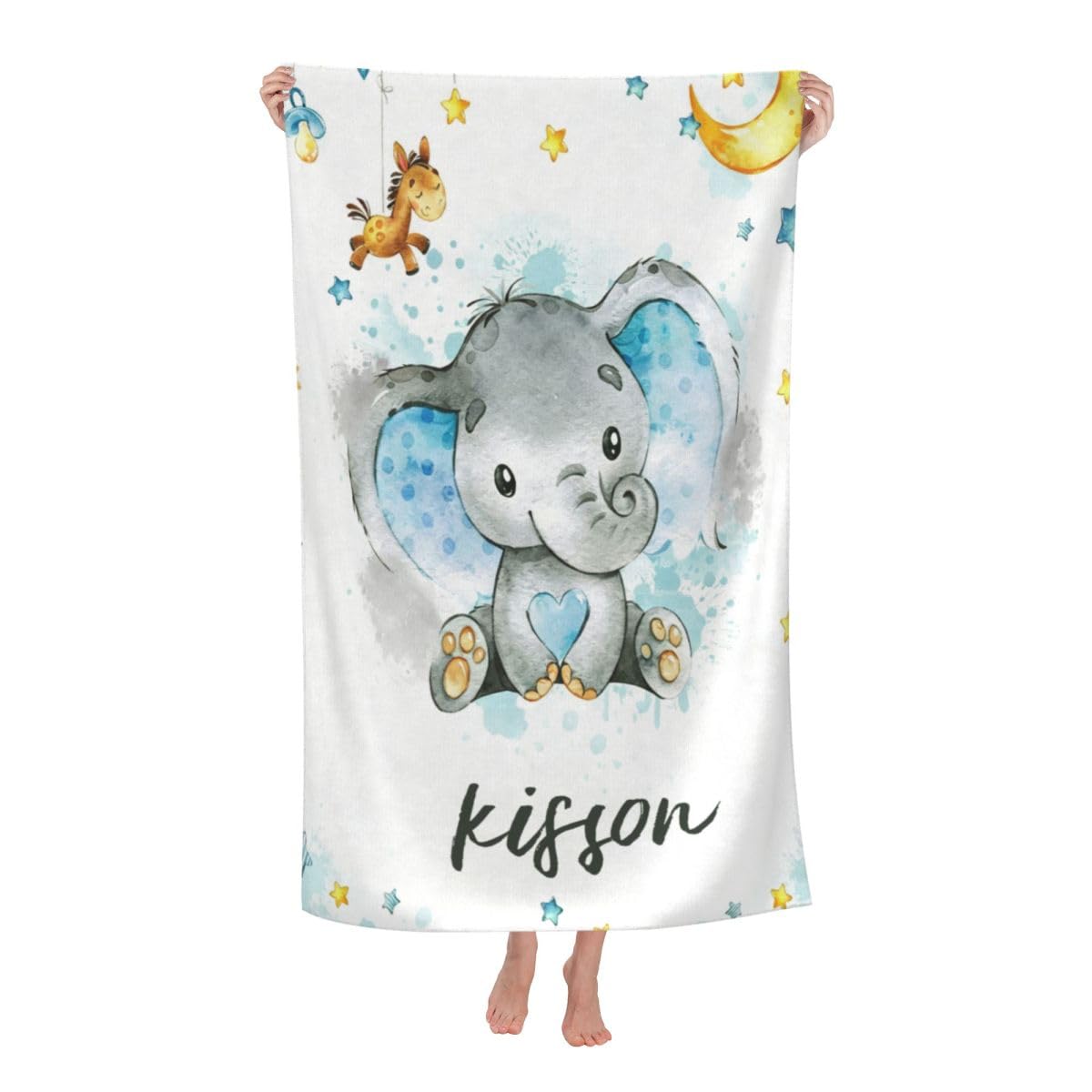 NGGBBDYGB Adult Oversized Custom Beach Towels Embroidered Monogram Swim Towel