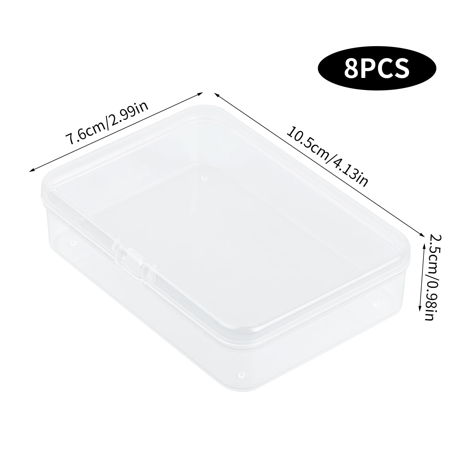 Duronge 8 pack Playing Card Boxes, Collectible Card Sleeves Storage Boxes, Small Storage Box For Beads Jewelry Crafts (10.5x7.6x2.5cm) - Image 2
