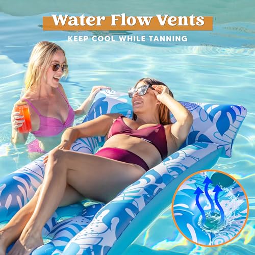 image for SLOOSH 2-Pack Inflatable Pool Floats Mat - XL Pool Floaties Adults Siz
