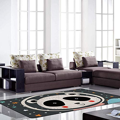 Tapis de salon velours coton stretch imprimé espace - 4