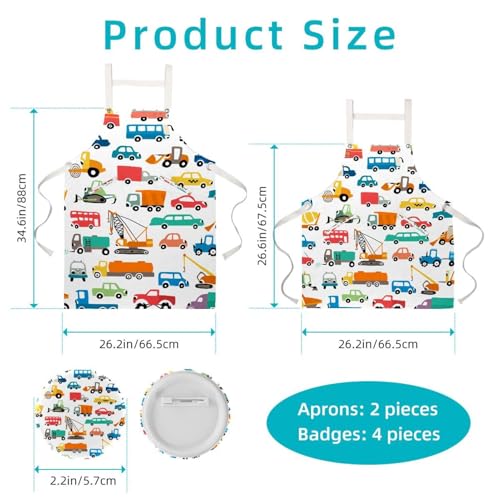 Tablier de serveuse anti-taches avec broches pour restaurant - 2