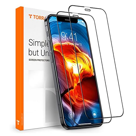 TORRAS Diamonds Hard Designed for iPhone 12 Mini Screen Protector 5.4'' [Upgraded Military-Grade Shockproof] [Bubble-Free] Easy to Install Full Coverage Anti-Scratch Tempered Glass Film 2020, 2-Pack