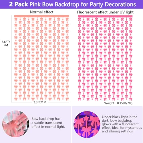 JINSUI Blue/Gold/Black/Silver/Pink/Orange/Red/Purple/Green Streamer Backdrop, 2 Pack Tinsel Backdrop Glitter Foil Fringe Curtains for Door Decorations Hanging Birthday Baby Shower Party - Image 5