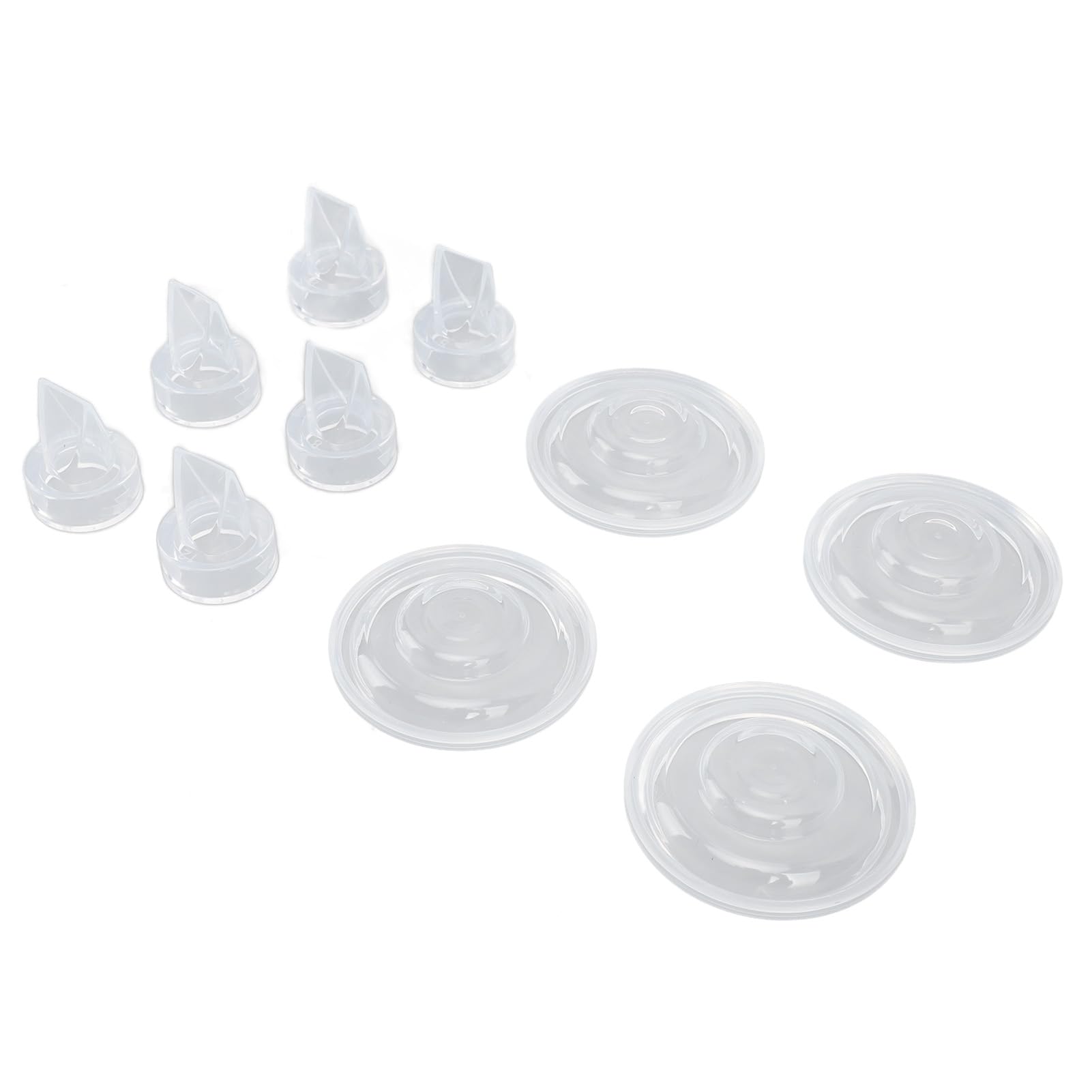 Electric Breast Pump Parts, 4 Pieces Diaphragm Safe Leak Proof Duckbill Valves 6 Pieces Duckbill Valves Diaphragm for Breast Feeding