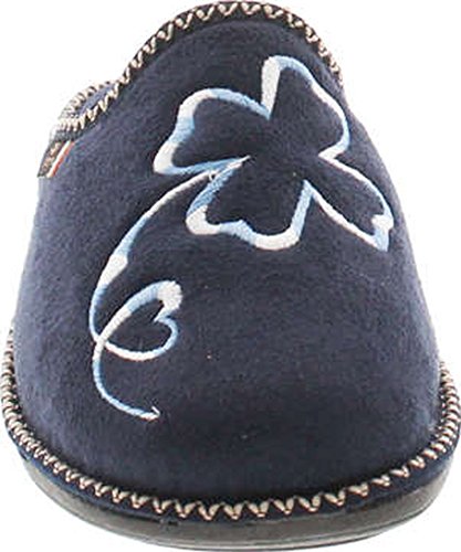 Womens 14117 Plush Embroidered House Slippers Made in4