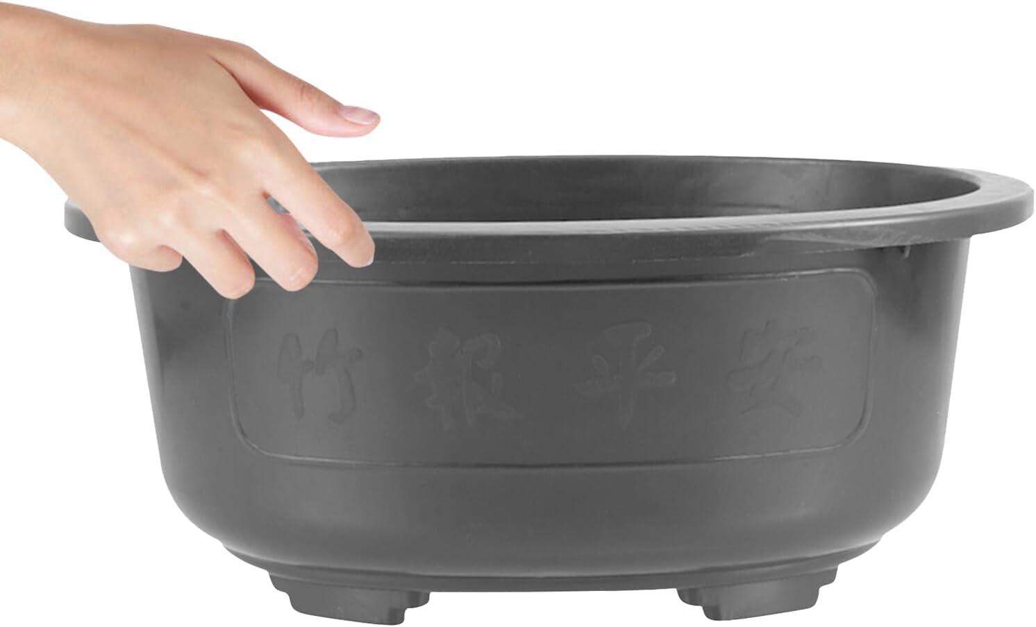 DOITOOL 2pcs Bonsai Training Pot - 17 Inch Pots for Plants with Drainage Hole - Black Bonsai Pots Plastic Planter for Garden, Yard, Office, Living Room, Balcony and More