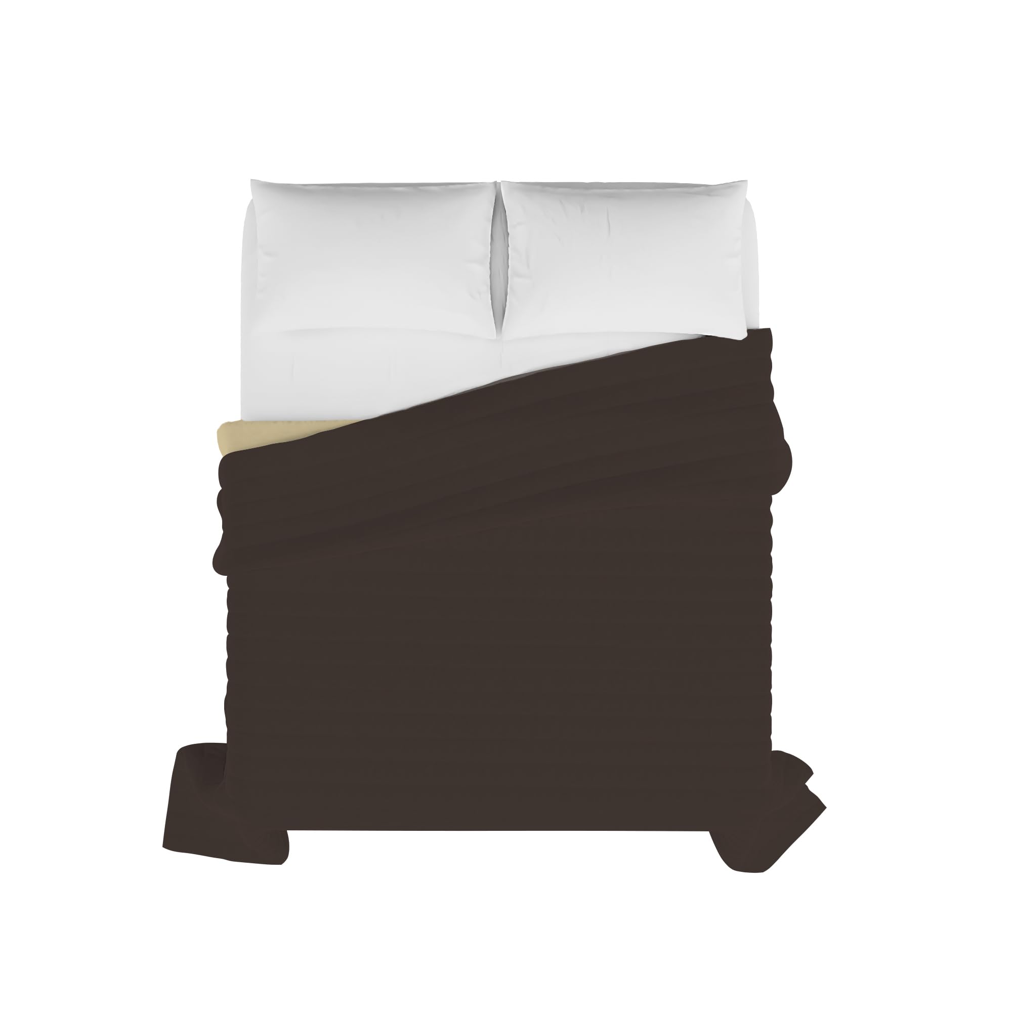 Italian Bed Linen Brown/Cream Elegant Summer Quilt Double