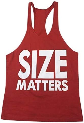 Size Matters Racer Back Y Back Bodybuilding, Stringer Mens Gym Singlet