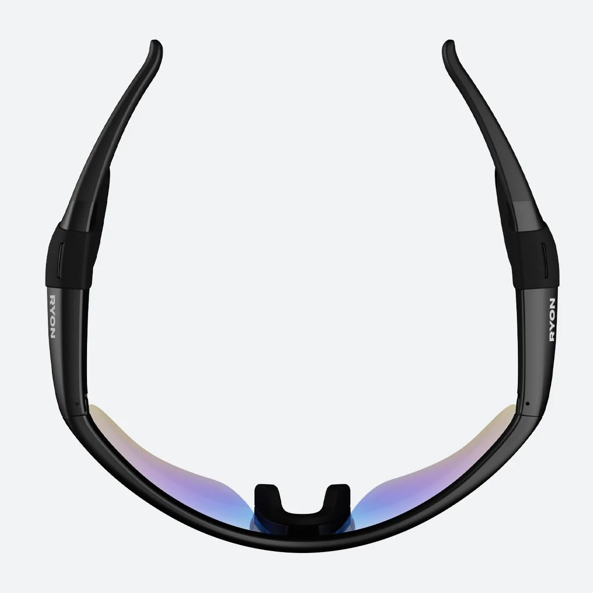 RYON Occhiali da sole Sportivi con BREVETTO EUROPEO Audio Smart Tecnologia VibeFlow™, Bluetooth 5.3, lenti polarizzate UV400, bassi potenziati, struttura impermeabile IPX5