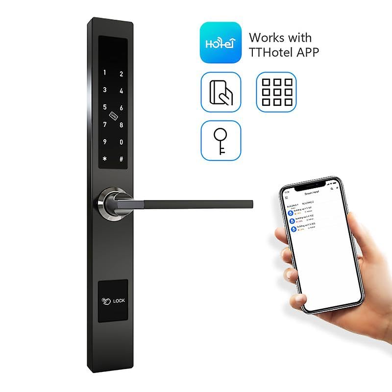 Bezprzewodowy system Bluetooth Online cyfrowy zamek do drzwi hotelowych na aluminiowych wąskich drzwiach
