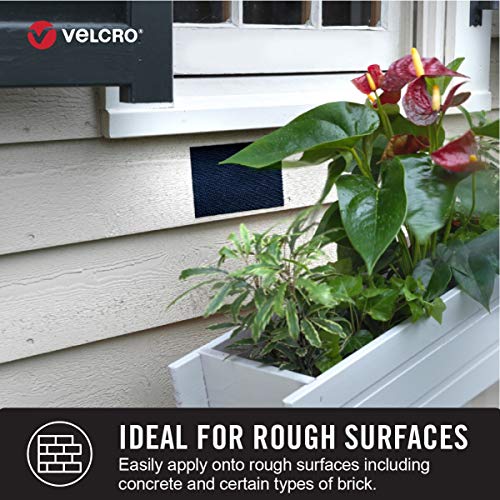 Velcro Brand 90812 Outdoor Heavy Duty Strips | 4 X 1 Inch Set Of 10 | Holds 15 Lbs | Titanium Extreme Hook And Loop Tape Industrial Strength Adhesive thumb #3