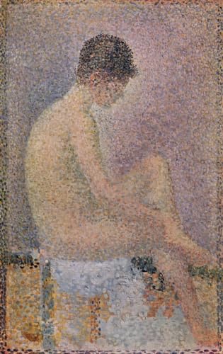Peinture murale Seurat pour décoration salon - Grand tableau de maître sur toile 60x90