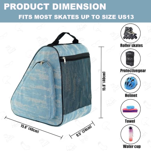 Image of HEXIFUL Skate Bag for Ice, Inline, Roller & Quad Skates - Kids & Adults