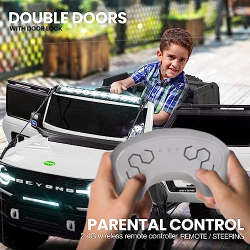 Baybee Beyond Kids Battery Operated Jeep for Kids, Ride on Toy Kids Car with LED Light & Music | Baby Big Electric Car Jeep | Rechargeable Battery Car for Kids to Drive 3 to 8 Years (White) - Image 6