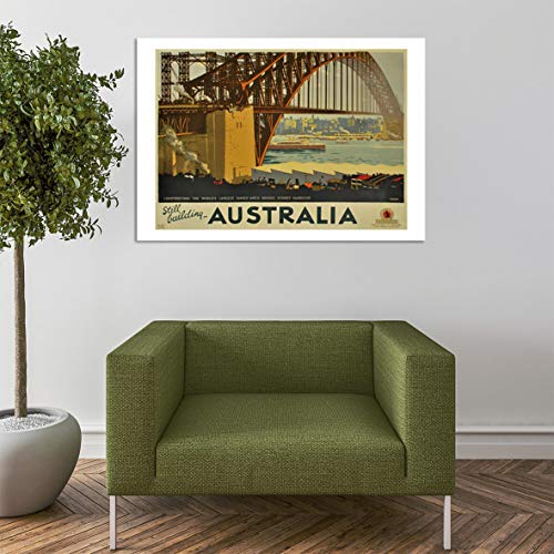 Poster de voyage Australia Percy Trompf encadré de taille M - 7