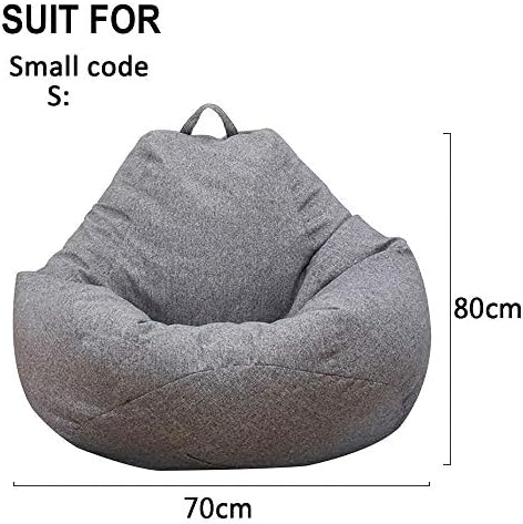 Jetcloud Bean Bag Chair Cover,Adults Large High Back Bean Bag Sofa Cover Recliner Gaming Storage Bag for Indoor Outdoor BeanBag Chair,No Filling (Dark grey, S:70x80cm)