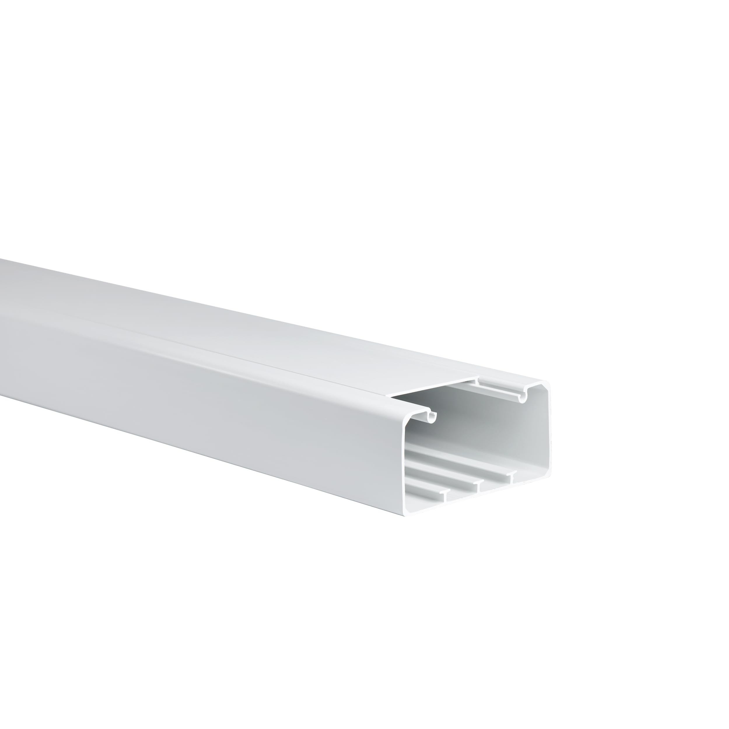 KOMIB 120 x 60mm Brüstungskanal + Deckel Kabelkanal Fensterbankkanal Reinweiß / 2 Stück (2 x 2M = 4m)