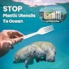 Biocean Extra Heavyduty Compostable Cutlery Set - 190 Count Large Disposable Utensils No Plastic Forks Spoons Knives Biodegradable Fork Eco Friendly Silverware for Party,BBQ,Daily Use,Events,Picnic #4