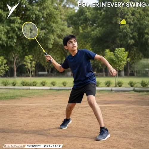 Image of Jaspo Proxcel-1102 Badminton Kit | Lightweight Metal Badminton Rackets with Shuttlecocks | Balanced Frame | Comfortable Grip for Powerful Smashes | Ideal for Beginners, Kids & Teens