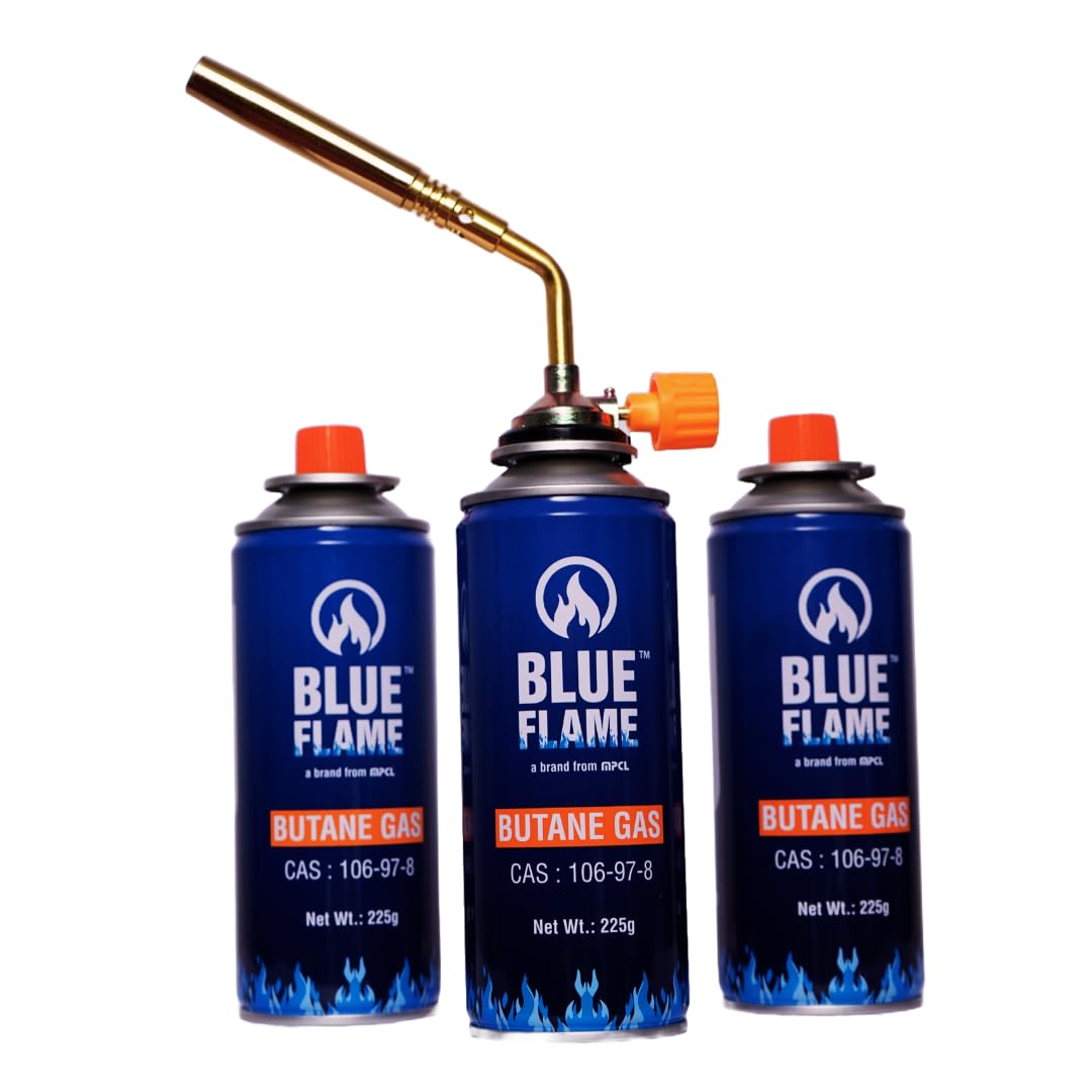Spinxx Multipurpose Imported Butane Gas Can & LPG Single Nozzle With 1Pc Torch Gun + 3 pc Butane Can