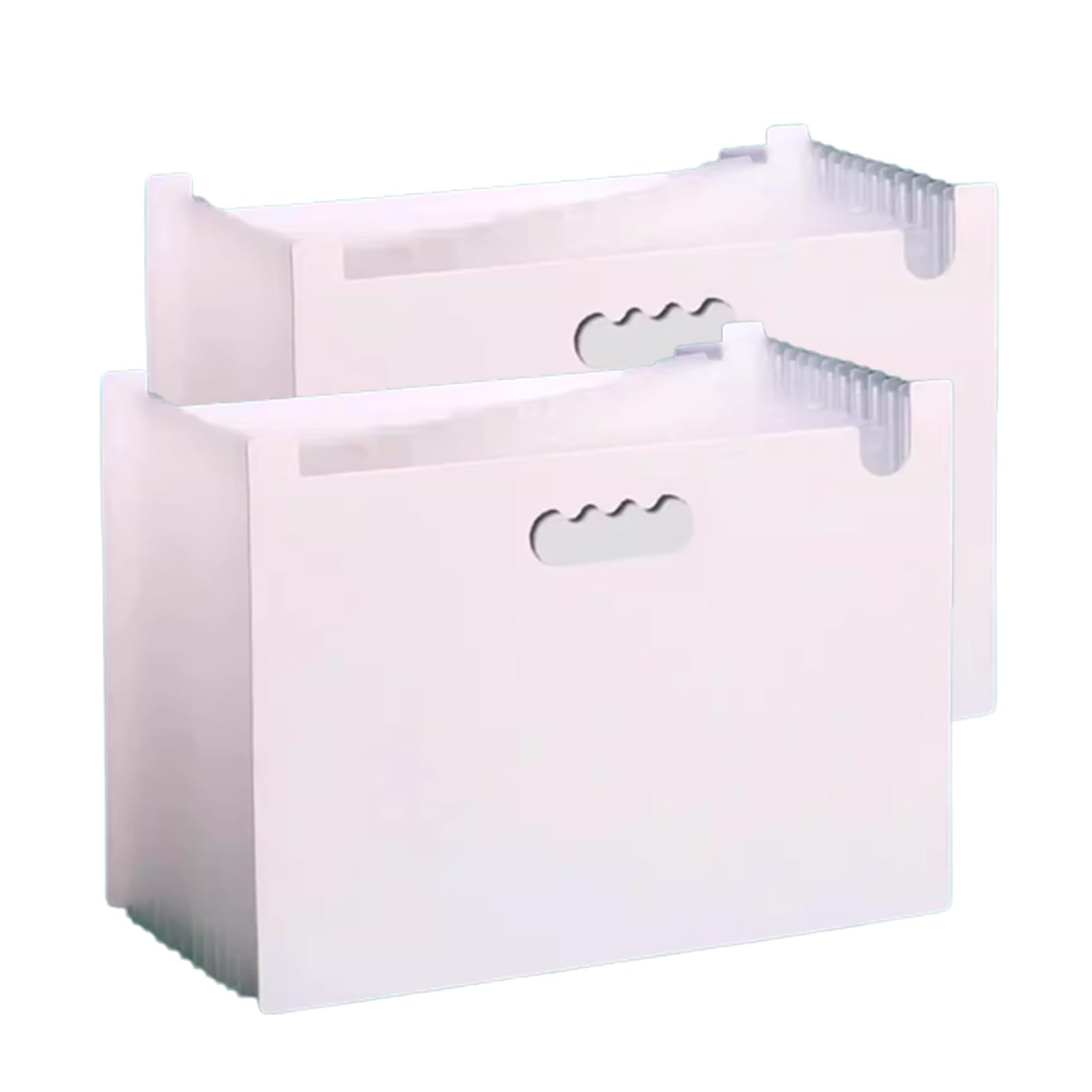 classeur accordéon，dossier de certificat， Lot de 2 organiseurs de fichiers 13 poches, classeur extensible, boîte de rangement portable A4 en accordéon, bleu(White)
