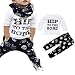 Ecosin(TM) Fashion 1Set Baby Boys Letter Print T-shirt Tops+Skull Pants Outfits Clothes (9 Month, White)