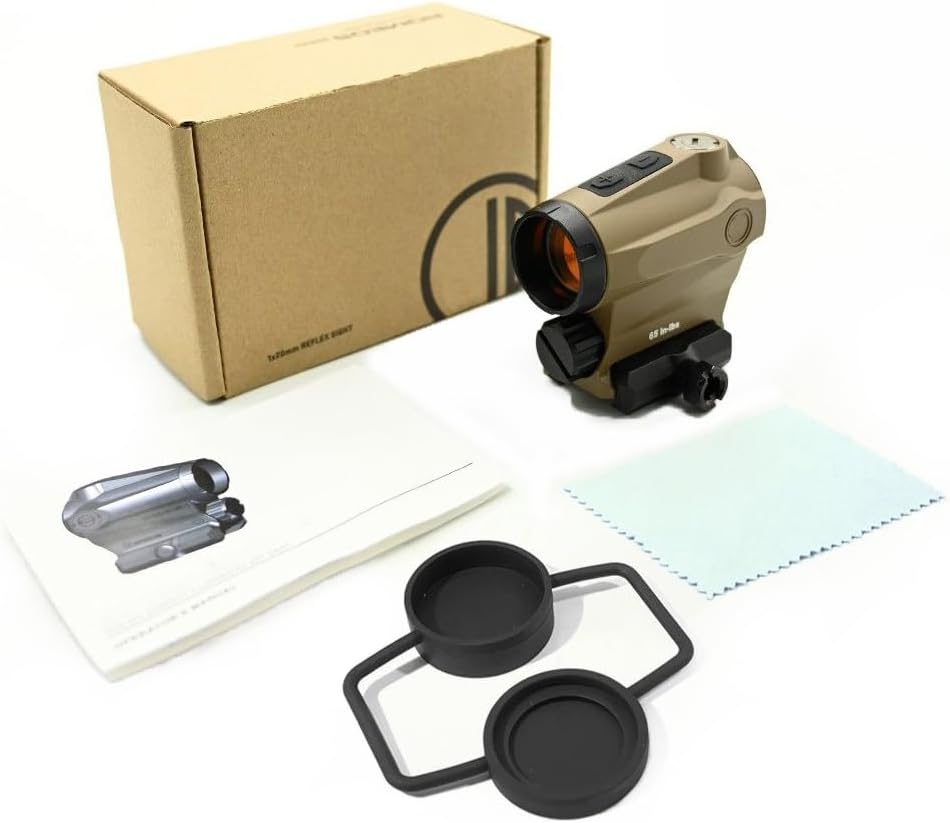 Reflex Red Dot Compact Sight with Motion Sensing Mode - 2 Hour Automatic Shutdown，Red 32 MOA Circle & 2 MOA Dot Reticle，10 Level Brightness Settings - 10 for Daytime，3 for Night Vision，Fits 20mm Rail