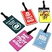 Bundle Monster 5 pc Silicone Mixed Design Travel Luggage Bag ID Tags - Set 1: Hands Off