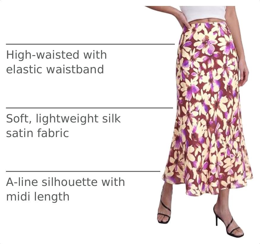 Image of BTFBM Satin Skirts for Women Trendy 2026 Summer Fall